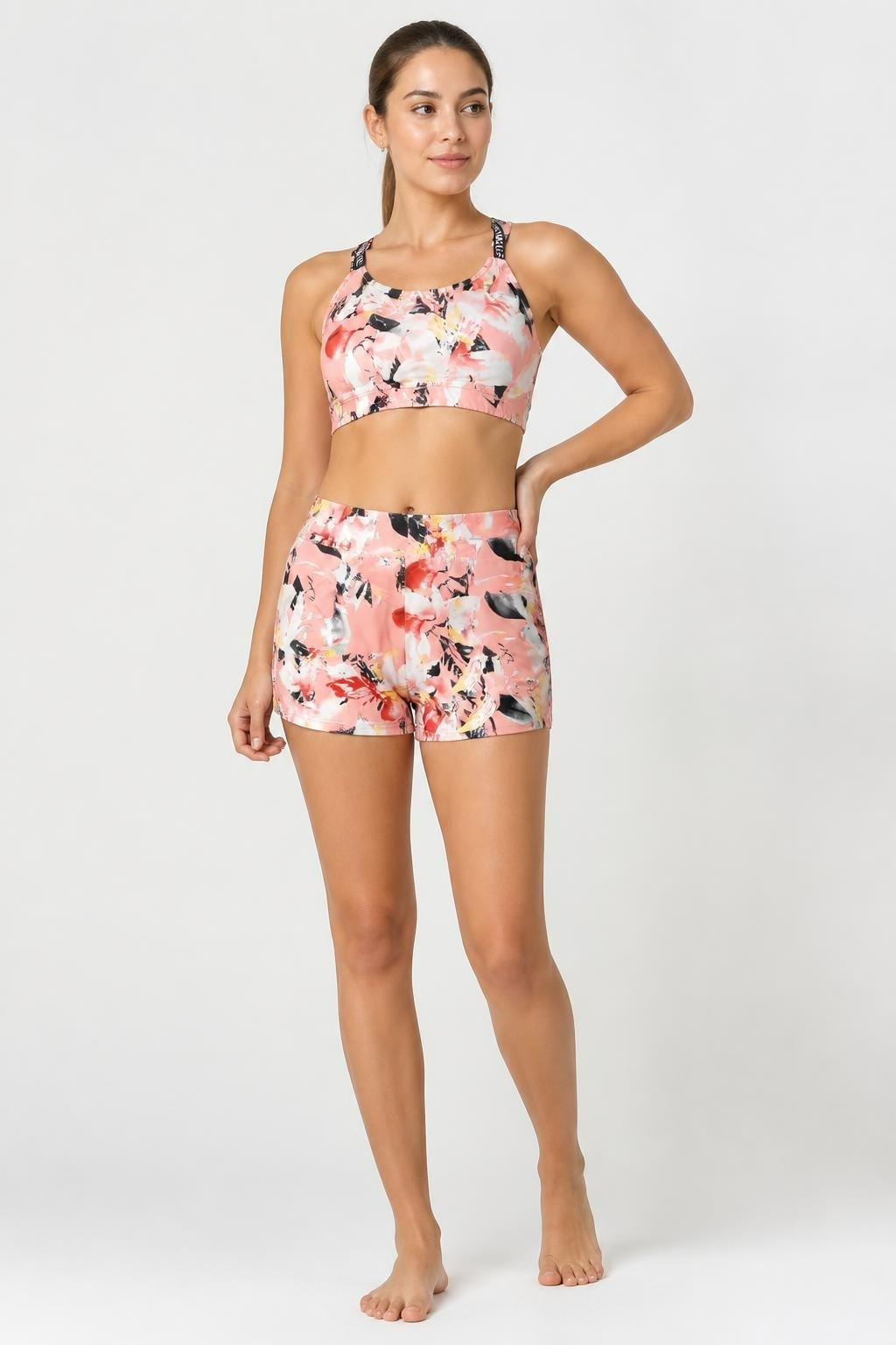 Fearless Floral Pink Crop Top & Skirt Set - pre-loved at Why Go Less, Lebanon