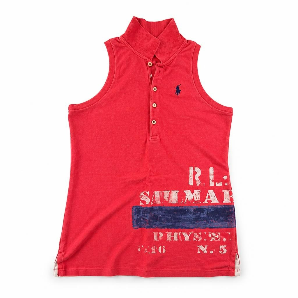 Ralph Lauren Kids Polo Shirt Red M(8-10) - pre-loved at Why Go Less, Lebanon