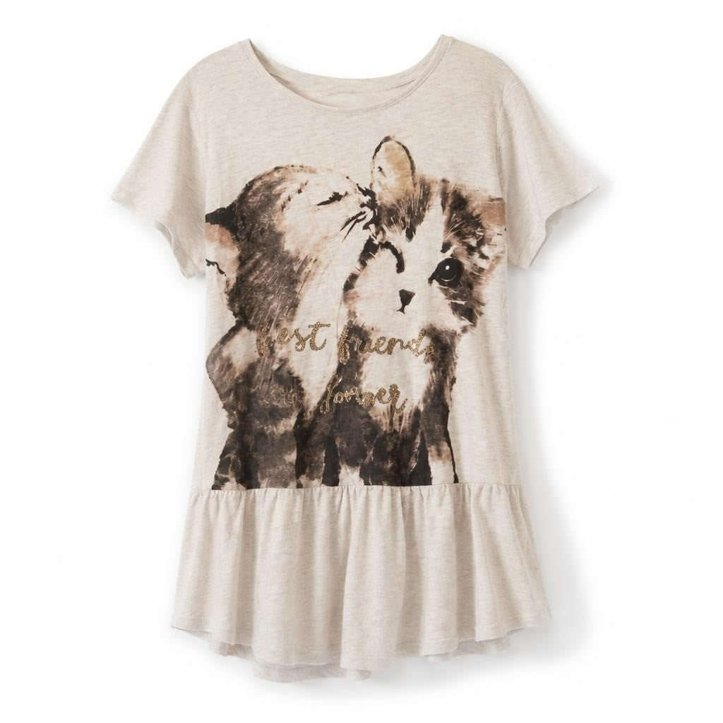 H&M Kids Cat Graphic Dress Grey - pre-loved at Why Go Less, Lebanon