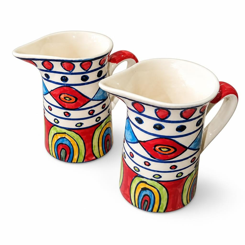 Colorful Ceramic Creamer Jugs, Set of 2 - pre-loved at Why Go Less, Lebanon