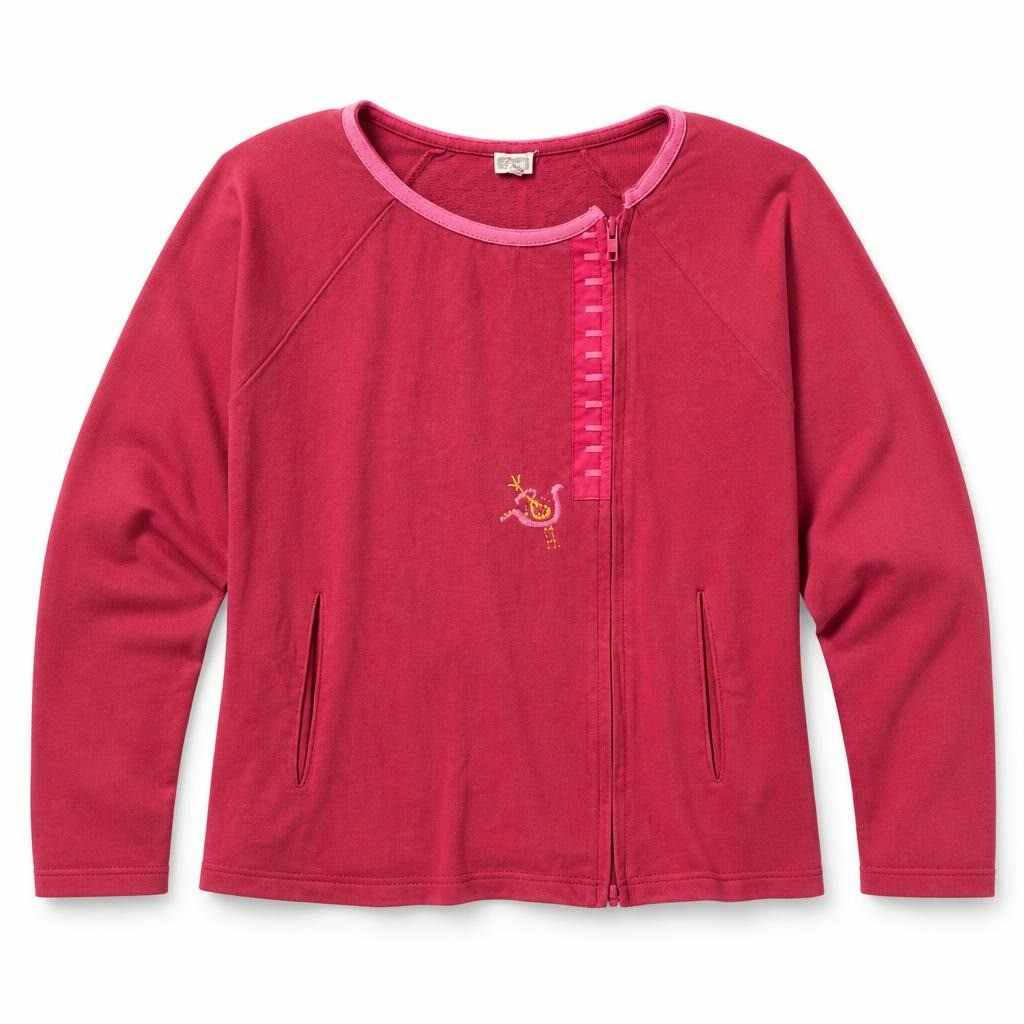 Elam Red Zip-up Sweatshirt, Size 38/40 - pre-loved at Why Go Less, Lebanon (2)