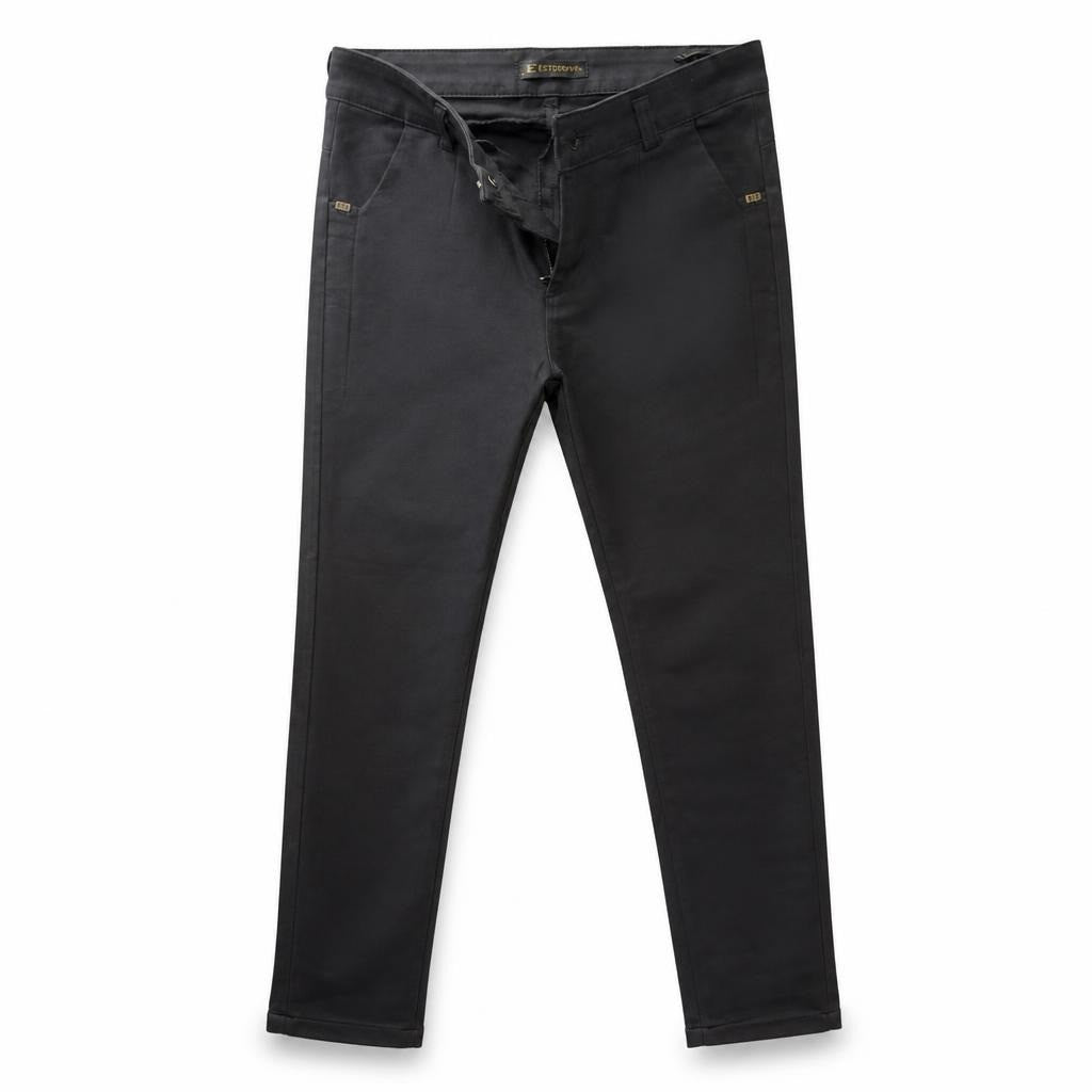 Extenso Black Slim Trousers with Belt - pre-loved at Why Go Less, Lebanon (2)