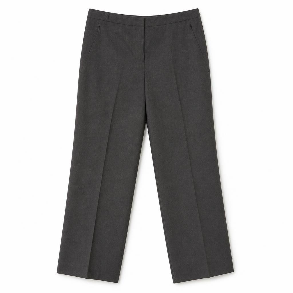 Dark Grey Straight Leg Tailored Trousers - pre-loved at Why Go Less, Lebanon (2)