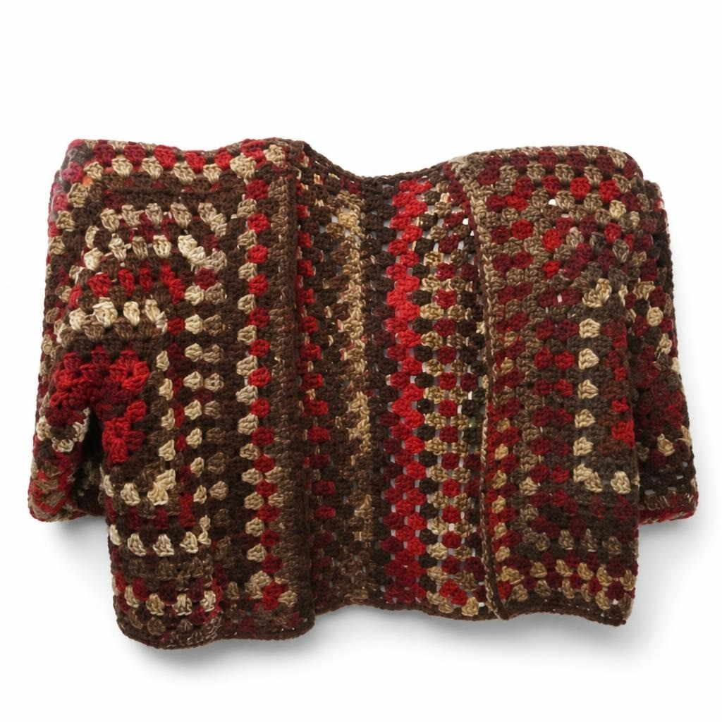 Handmade Crochet Granny Square Cardigan, Multicolor - new at Why Go Less, Lebanon (2)
