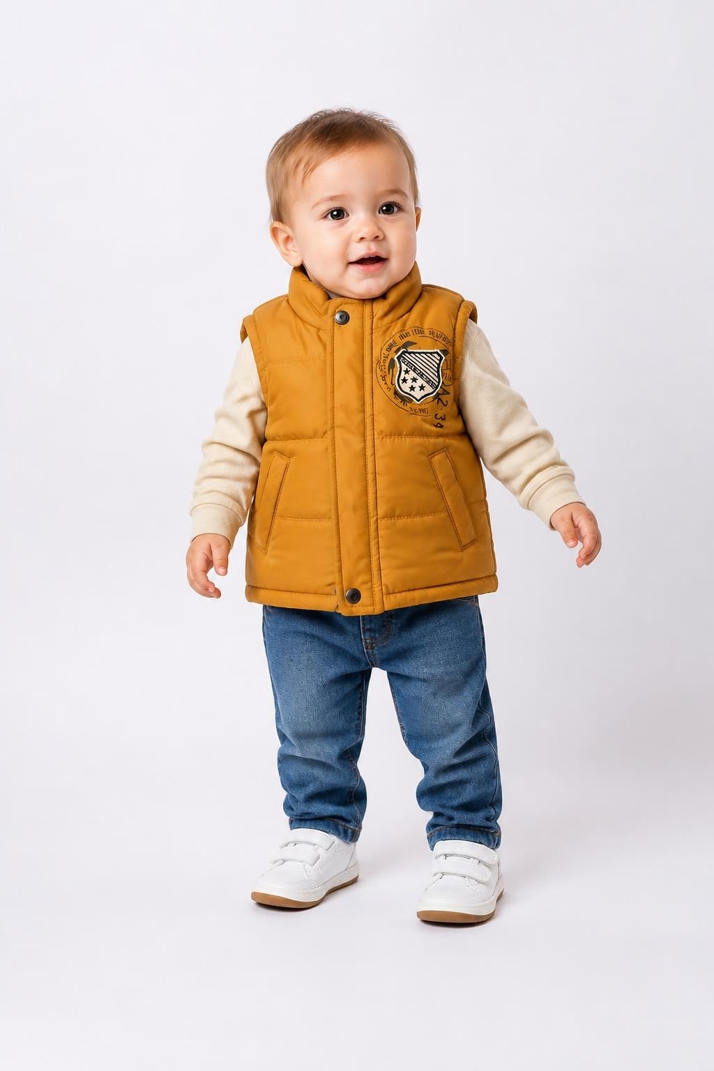 Gap Baby Quilted Jacket Mustard Yellow 12M - pre-loved at Why Go Less, Lebanon