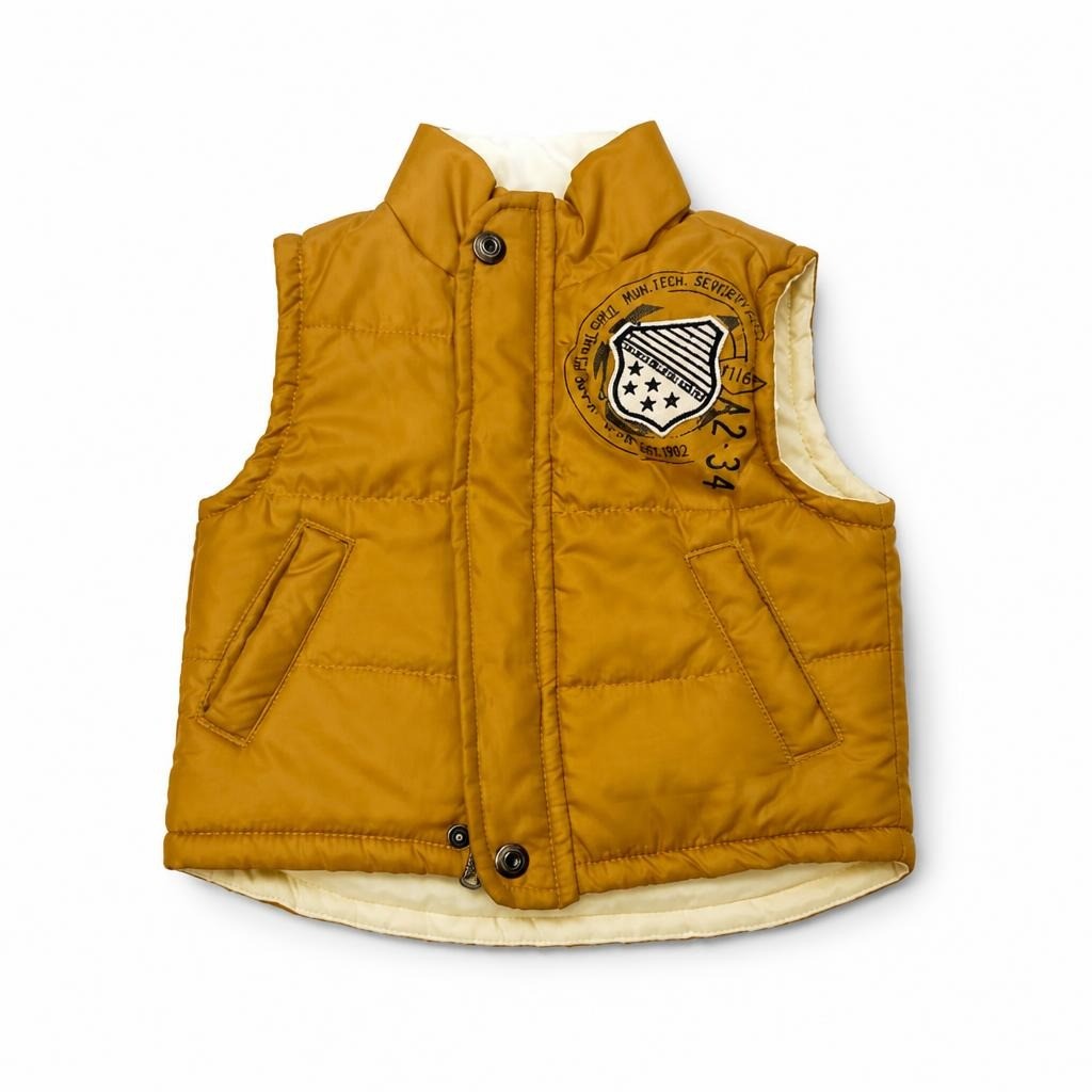 Gap Baby Quilted Jacket Mustard Yellow 12M - pre-loved at Why Go Less, Lebanon