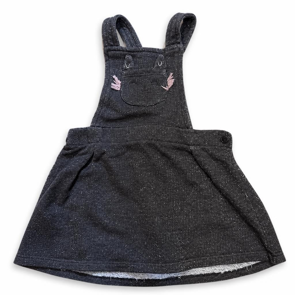 Orchestra Glitter Skirt/pinafore Dark Grey 18M - pre-loved at Why Go Less, Lebanon