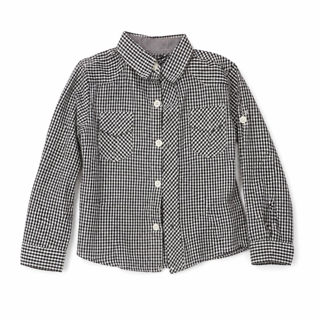 Piglet-tory Kids Gingham Check Shirt Sz 2 - pre-loved at Why Go Less, Lebanon