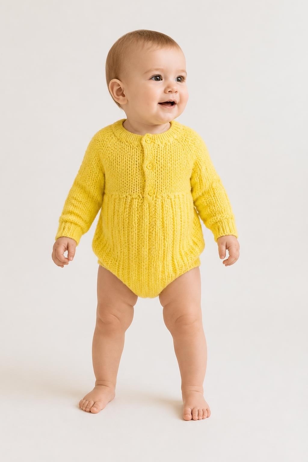 Yellow Knit Ruffle Sweater, Toddler Size - pre-loved at Why Go Less, Lebanon