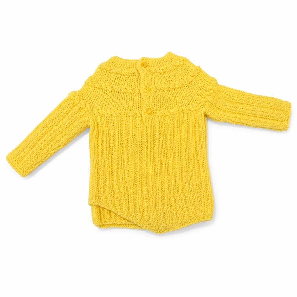 Yellow Knit Ruffle Sweater, Toddler Size - pre-loved at Why Go Less, Lebanon