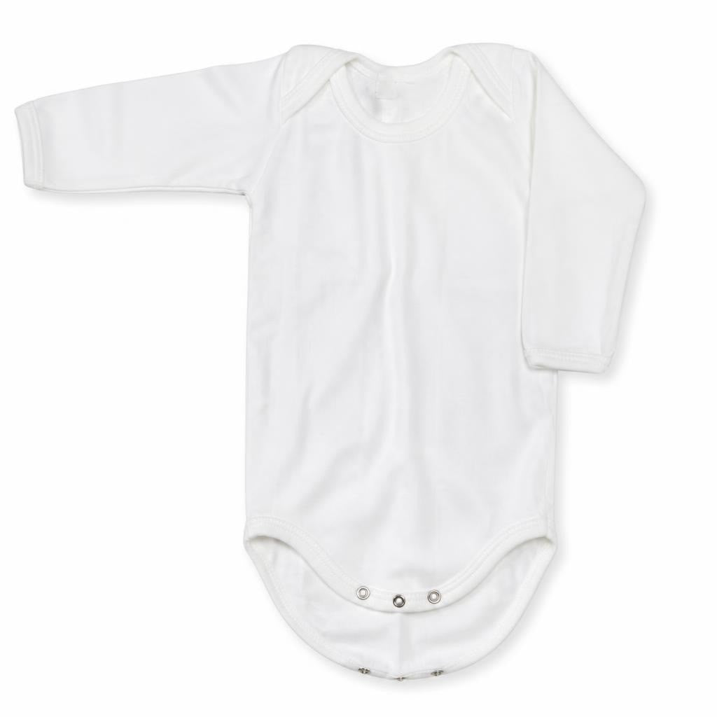 Doucette White Long-sleeve Bodysuit Baby - pre-loved at Why Go Less, Lebanon