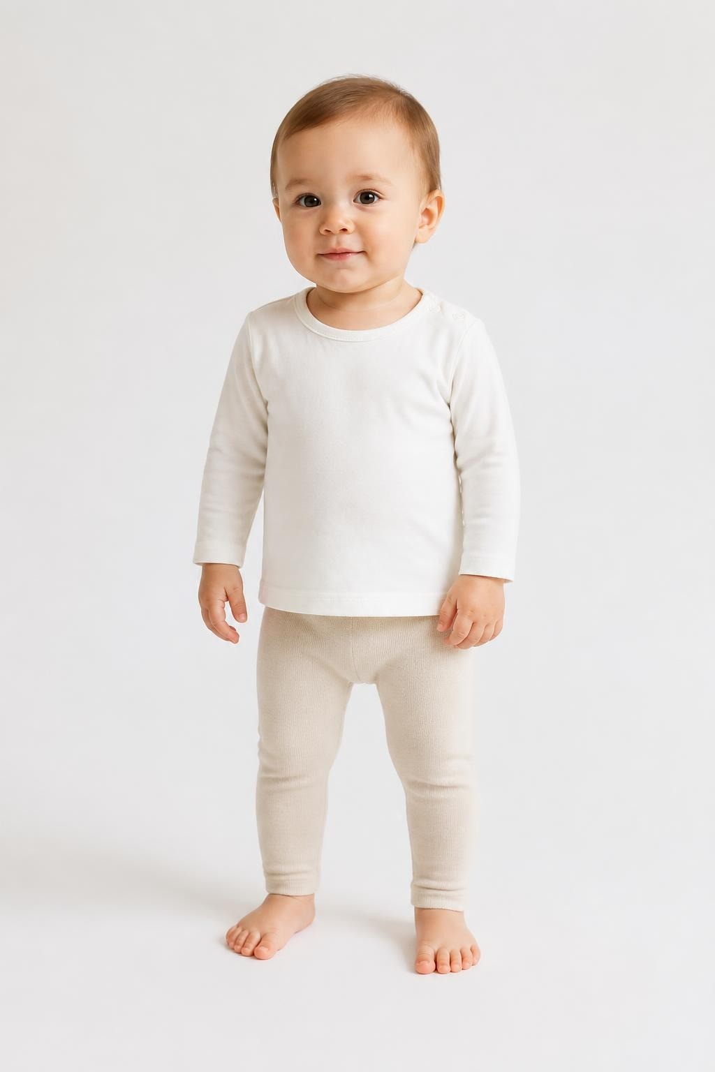 Kids Long Sleeve Top White Baby - pre-loved at Why Go Less, Lebanon