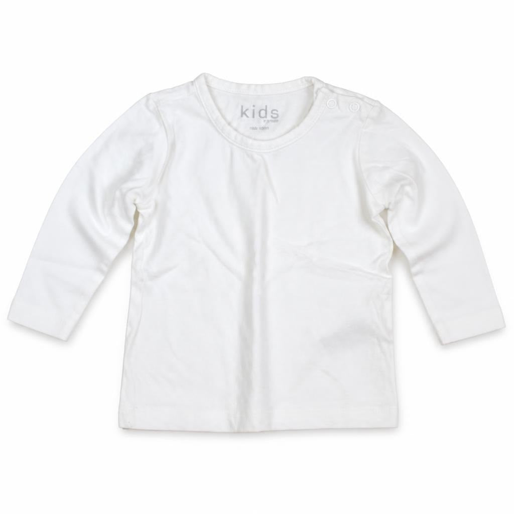 Kids Long Sleeve Top White Baby - pre-loved at Why Go Less, Lebanon