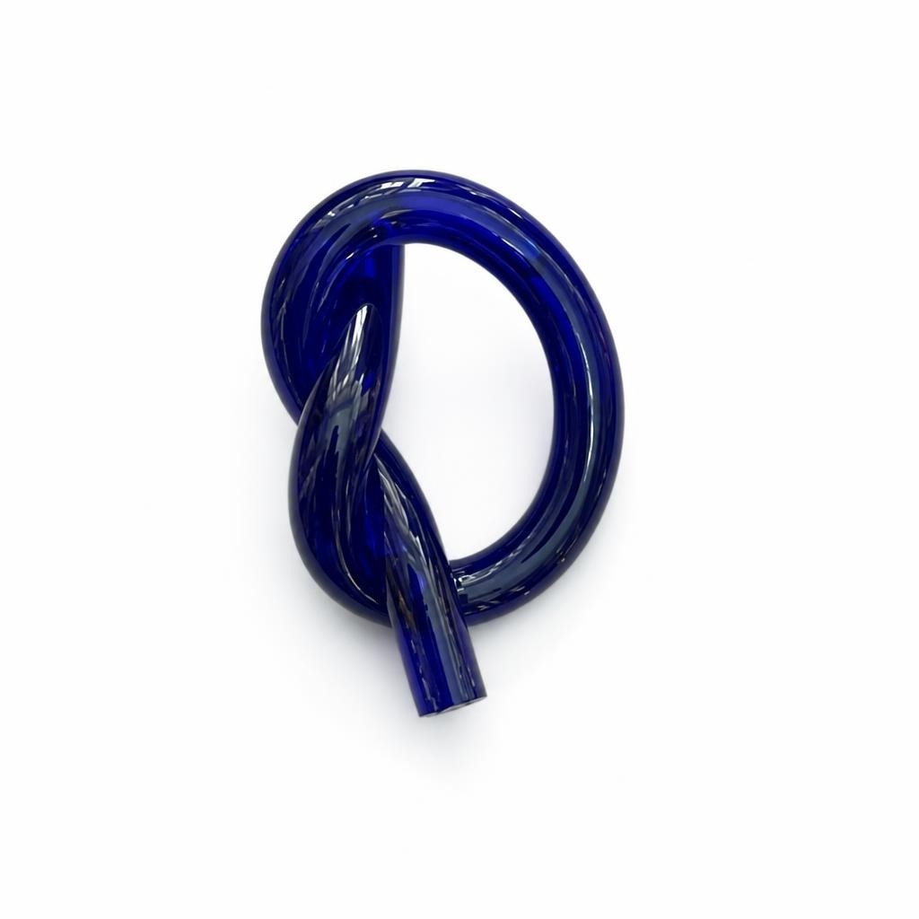 Cobalt Blue Art Glass Knot Sculpture, Small - pre-loved at Why Go Less, Lebanon