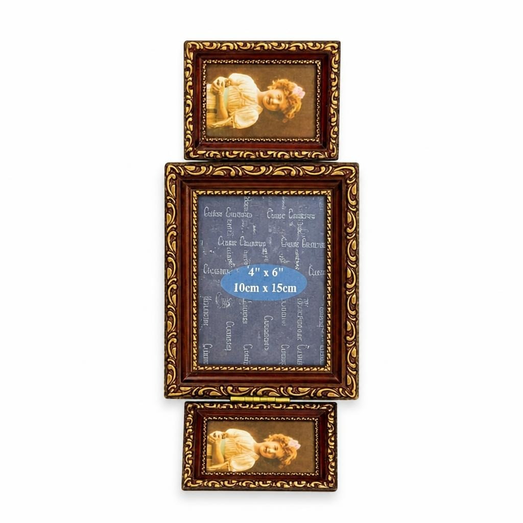 Classic Collection Triple Ornate Photo Frame Set, Mahogany - pre-loved at Why Go Less, Lebanon