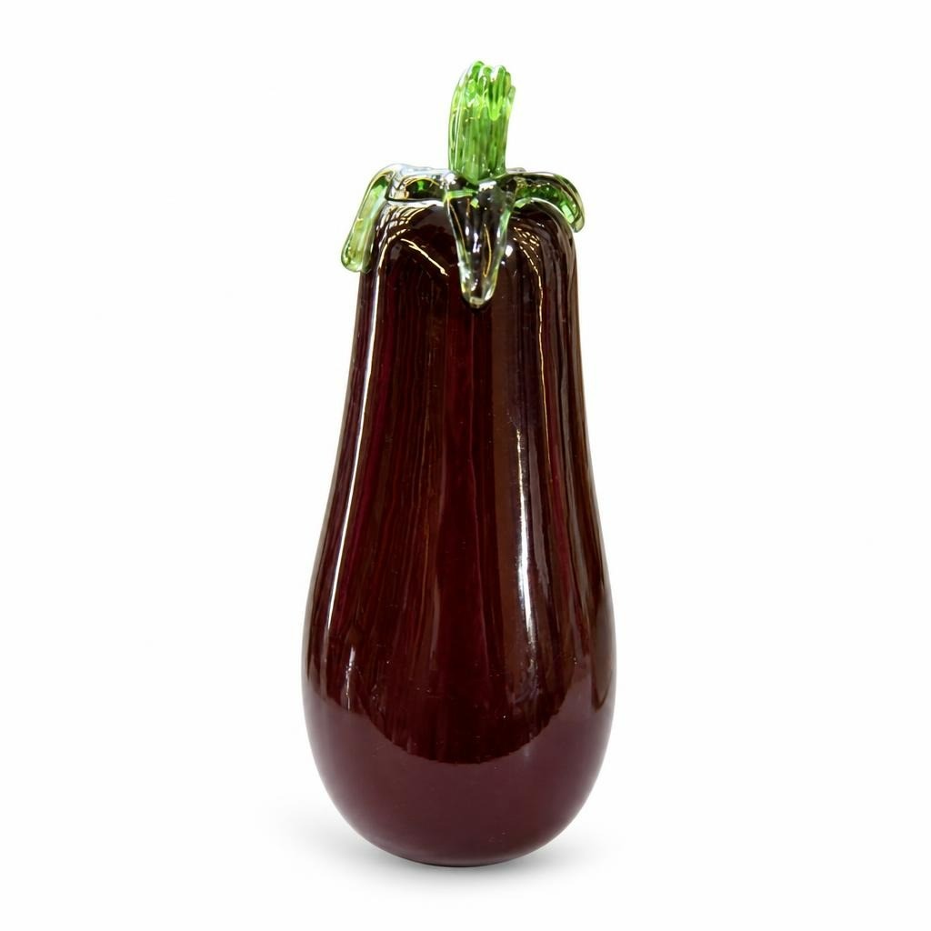 Art Glass Eggplant Figurine Dark Burgundy - pre-loved at Why Go Less, Lebanon