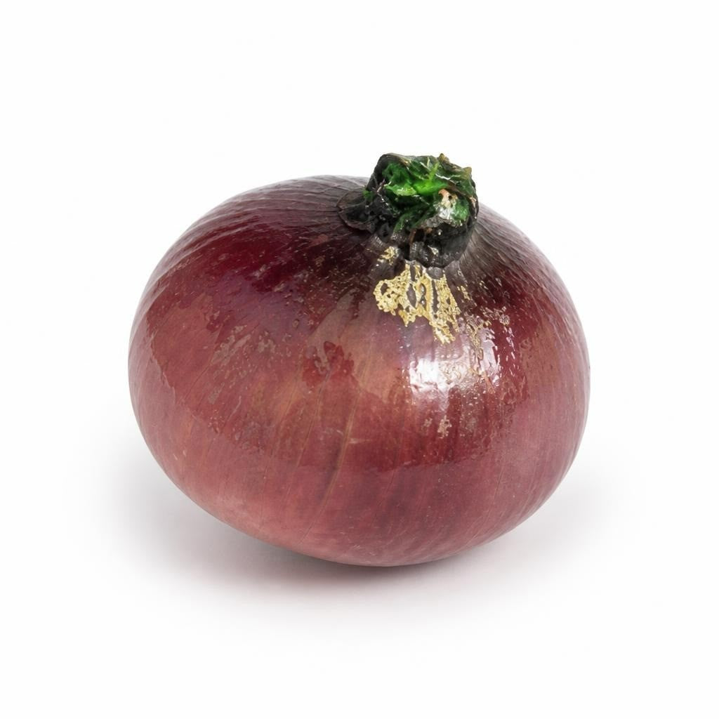 Dark Red Glass Onion Figurine, Gold Detail - pre-loved at Why Go Less, Lebanon