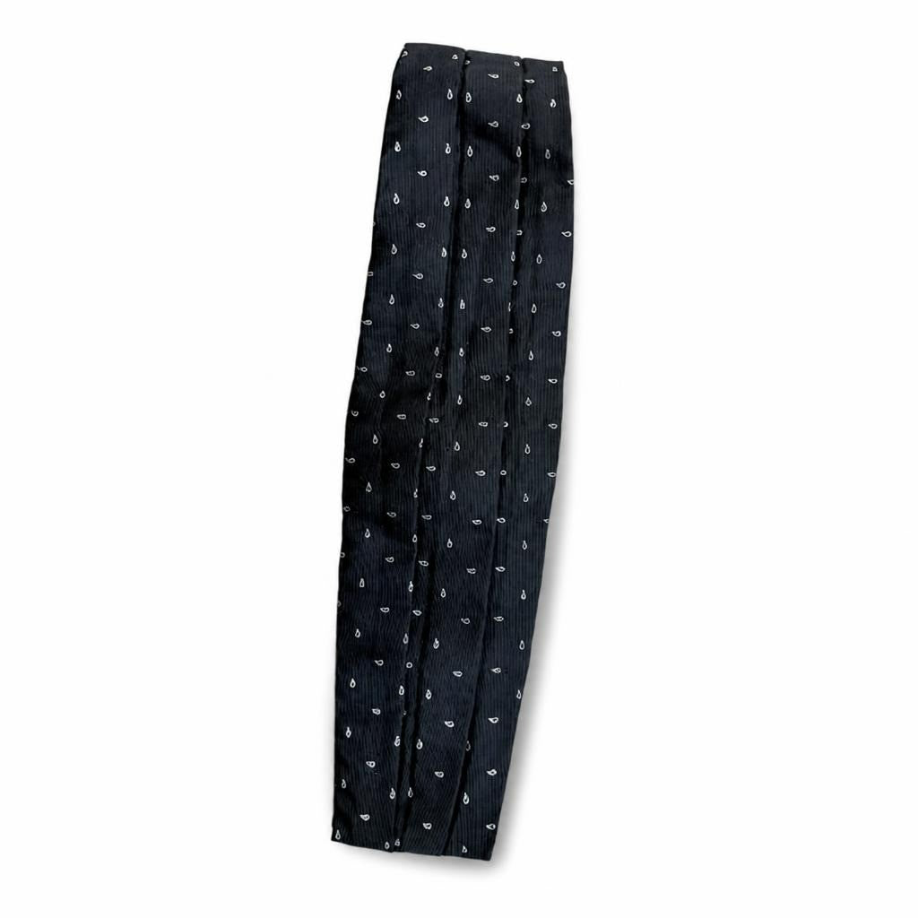 Dark Grey Paisley Pinstripe Trousers, Men - pre-loved at Why Go Less, Lebanon