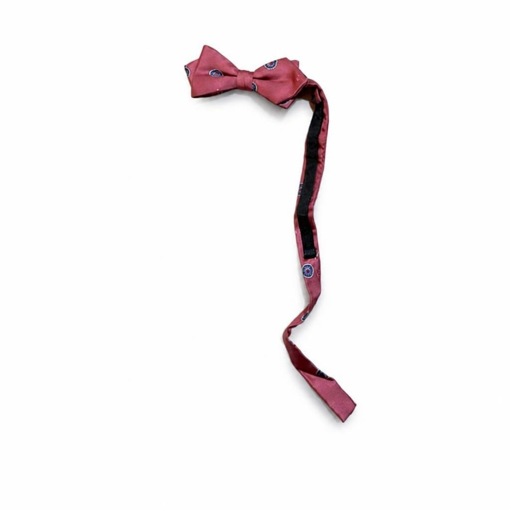 Pink Patterned Pre-tied Bow Tie - pre-loved at Why Go Less, Lebanon