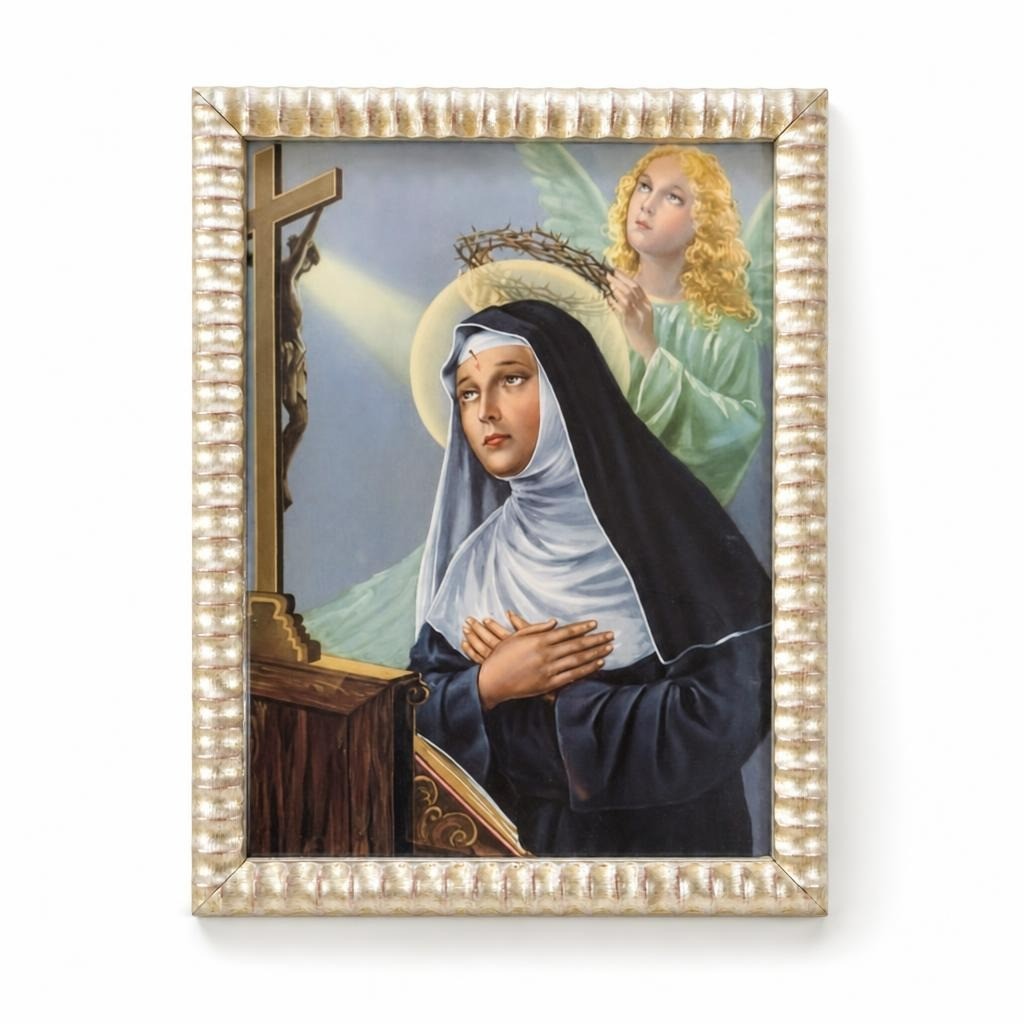 Framed Religious Saint Print Gold Frame - pre-loved at Why Go Less, Lebanon