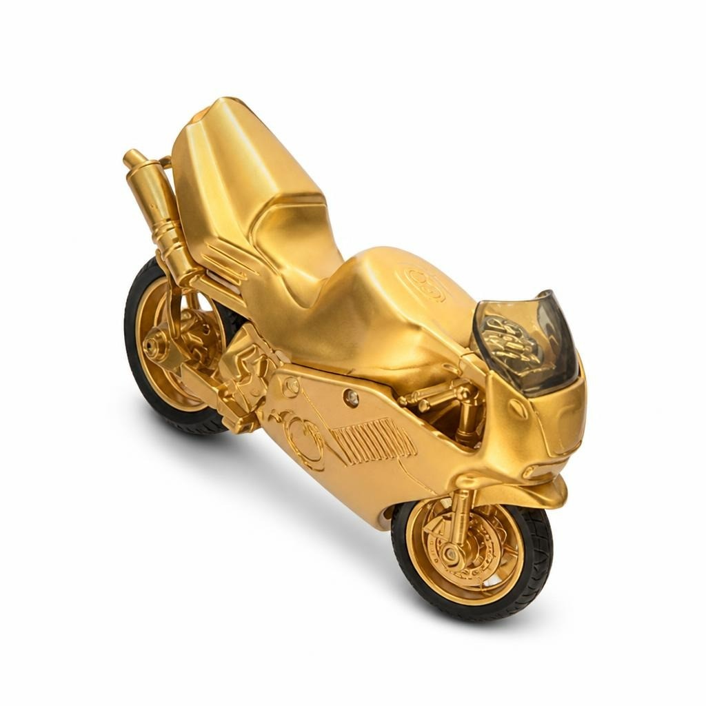 Gold-tone Motorcycle Figurine, Diecast Style - pre-loved at Why Go Less, Lebanon