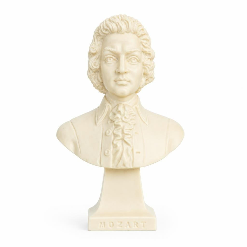 Mozart Classical Bust Figurine, Cream & Tan - pre-loved at Why Go Less, Lebanon