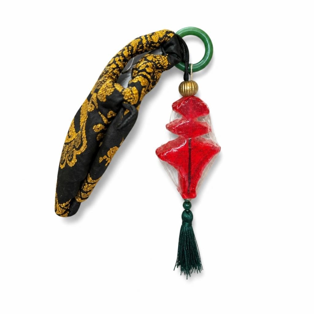 Red Glass Decorative Hanging Tassel Ornament - pre-loved at Why Go Less, Lebanon