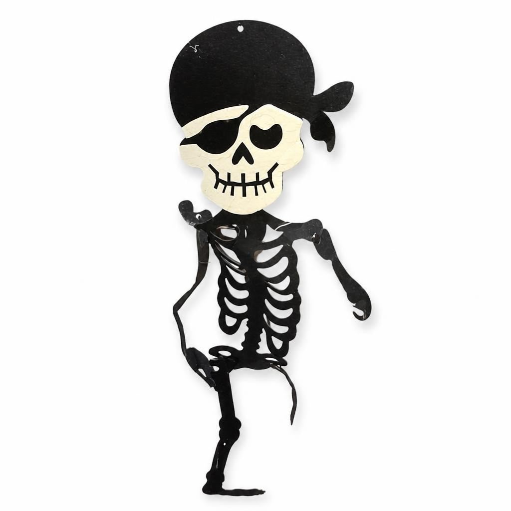 Pirate Skeleton Halloween Hanging Decoration, Black - pre-loved at Why Go Less, Lebanon