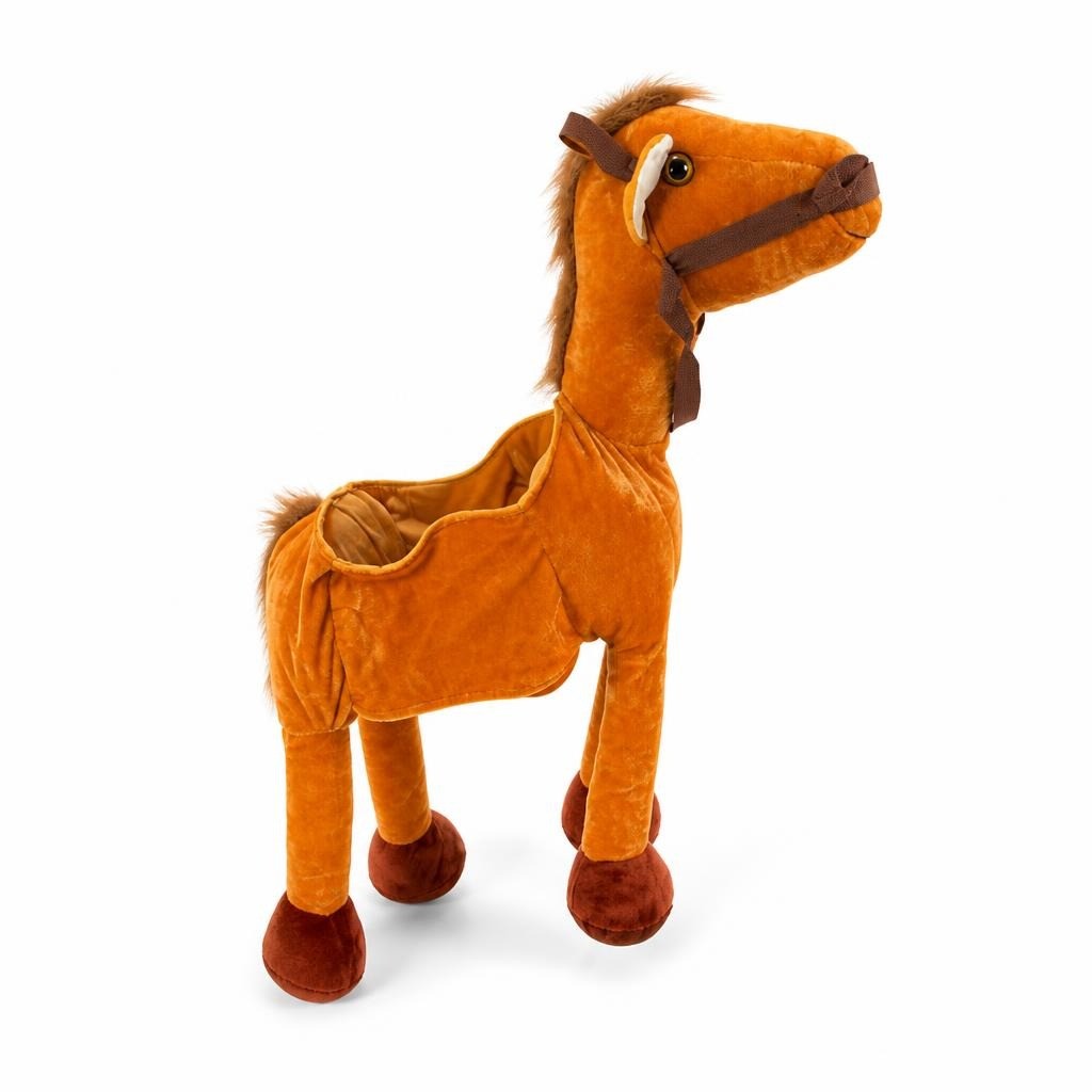 Horse Plush Novelty Costume Bag, Orange Brown - pre-loved at Why Go Less, Lebanon