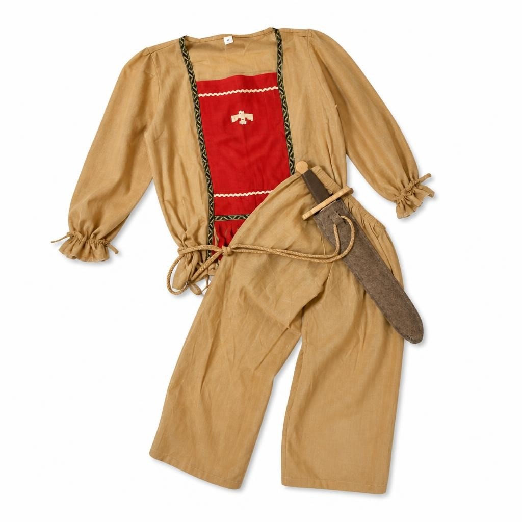 Native American Style Halloween Costume Set, Tan Red - pre-loved at Why Go Less, Lebanon