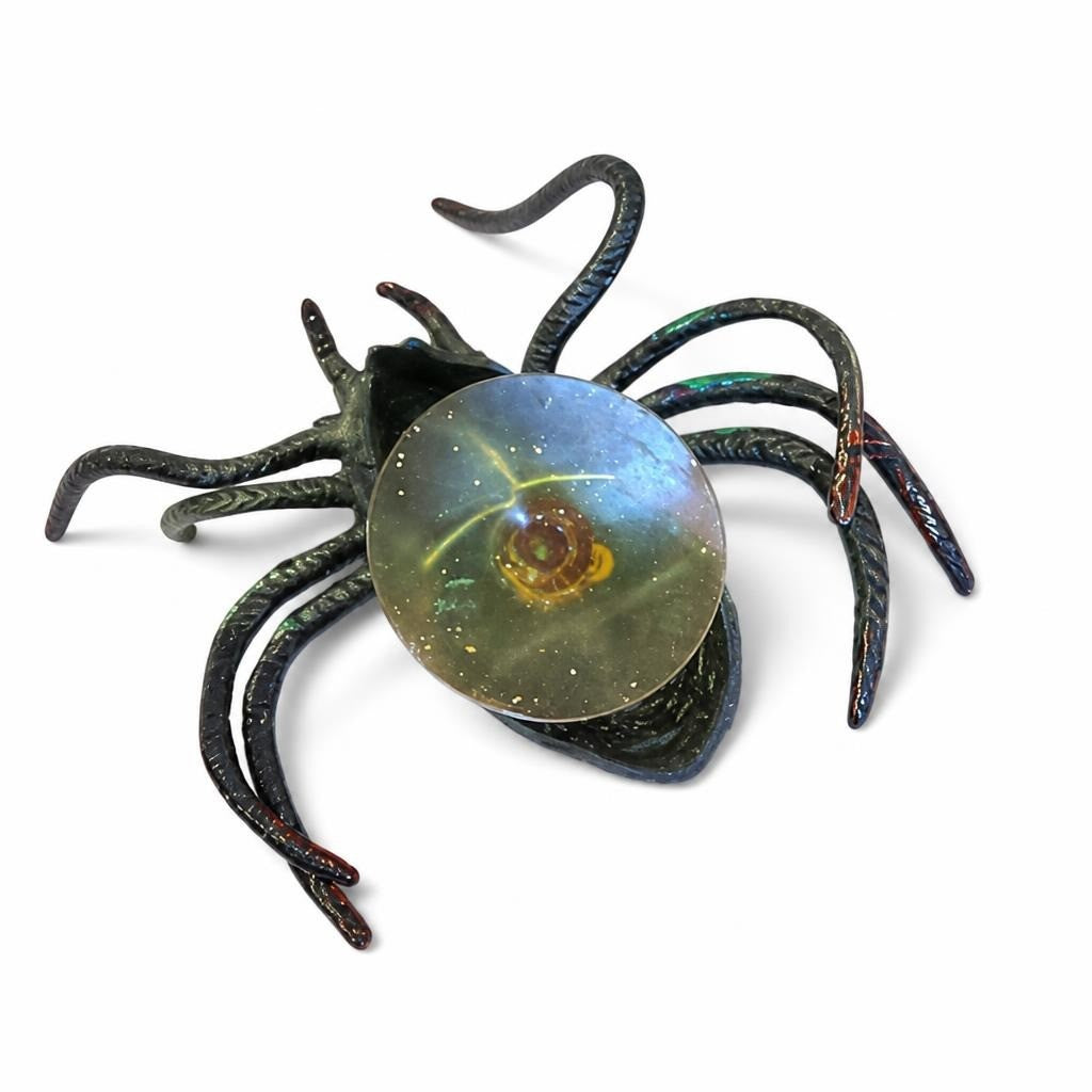 Rubber Spider Toy with Iridescent Disc Body - pre-loved at Why Go Less, Lebanon