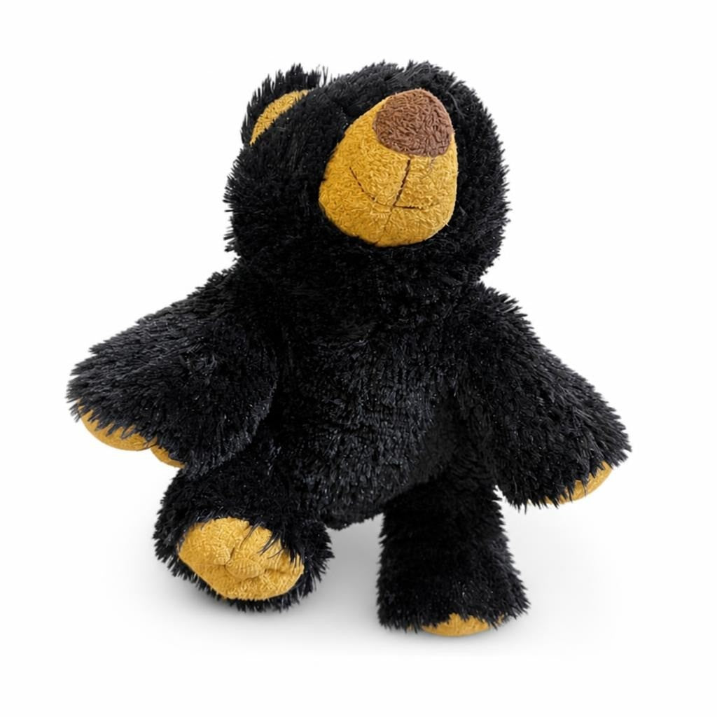 Black Bear Plush Toy, Gold Accents - pre-loved at Why Go Less, Lebanon