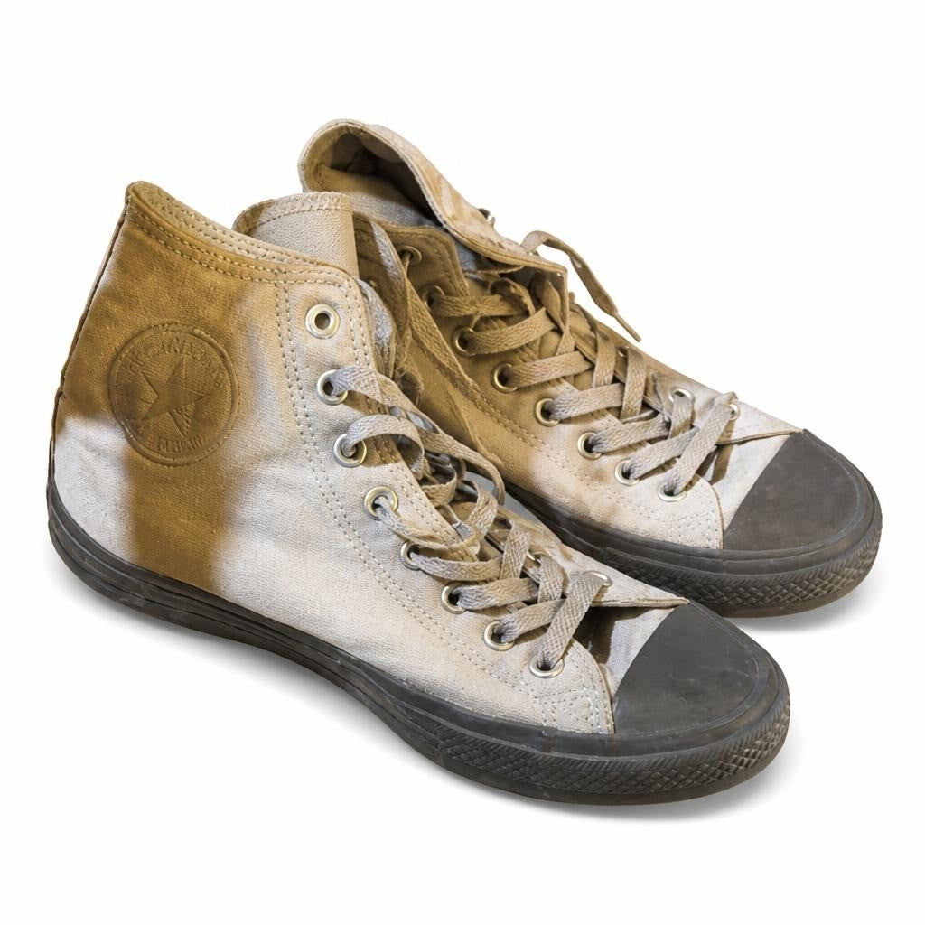 Converse Chuck Taylor Hi-top Canvas Beige/tan - pre-loved at Why Go Less, Lebanon
