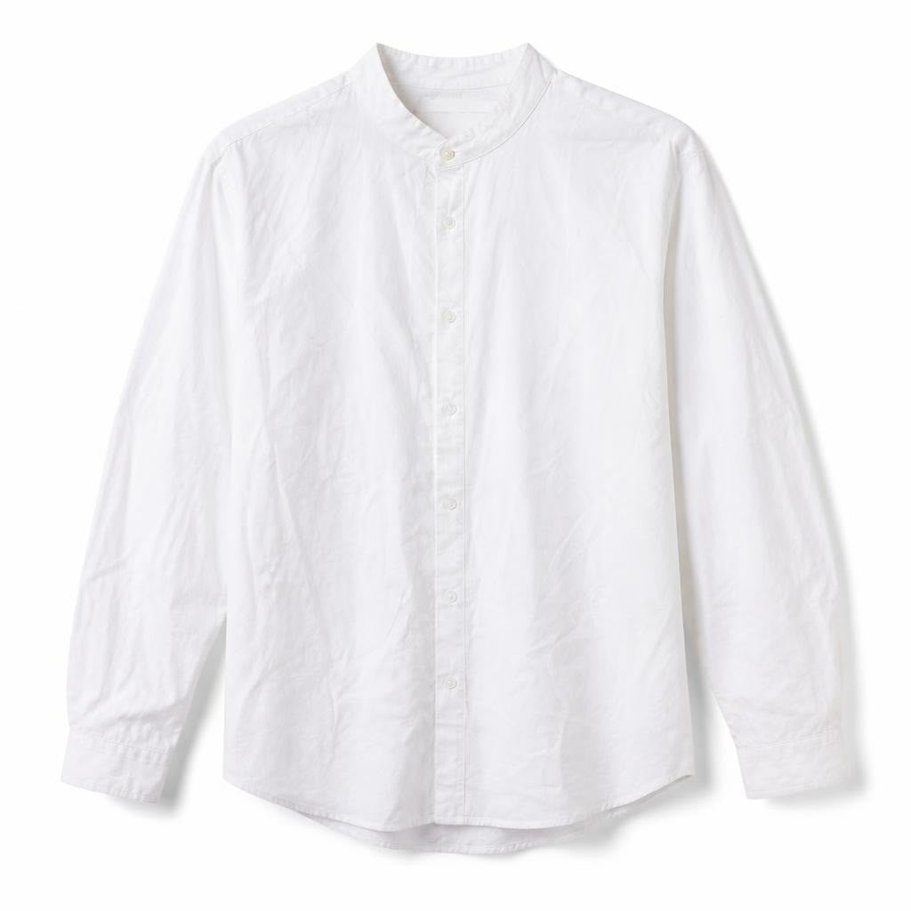 Lauren Ralph Lauren White Mandarin-collar Shirt - pre-loved at Why Go Less, Lebanon