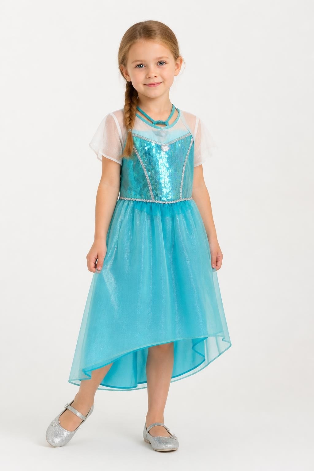 Frozen Elsa Costume Dress, Teal Sequin Bodice - pre-loved at Why Go Less, Lebanon