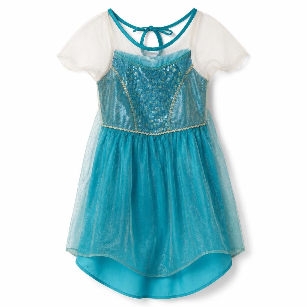 Frozen Elsa Costume Dress, Teal Sequin Bodice - pre-loved at Why Go Less, Lebanon
