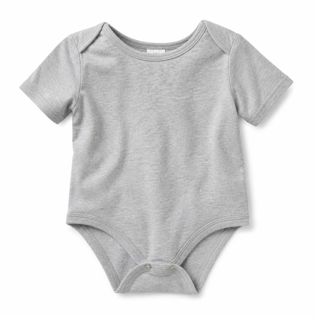 H&M Grey Plain Long-sleeve Baby Bodysuit - pre-loved at Why Go Less, Lebanon