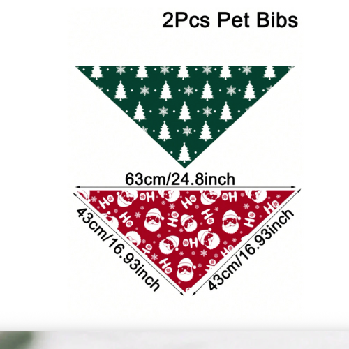 Christmas Pet Bandana Set Adjustable Holiday Scarves for Cats and Dogs - Digollo at Why Go Less, Lebanon (2)