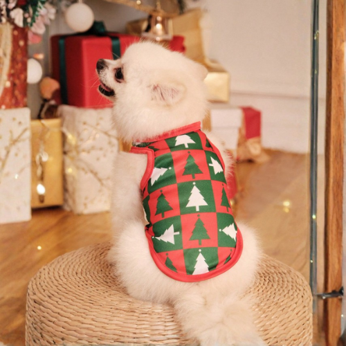 Christmas Tree Plaid Holiday Dog Vest - Digollo at Why Go Less, Lebanon