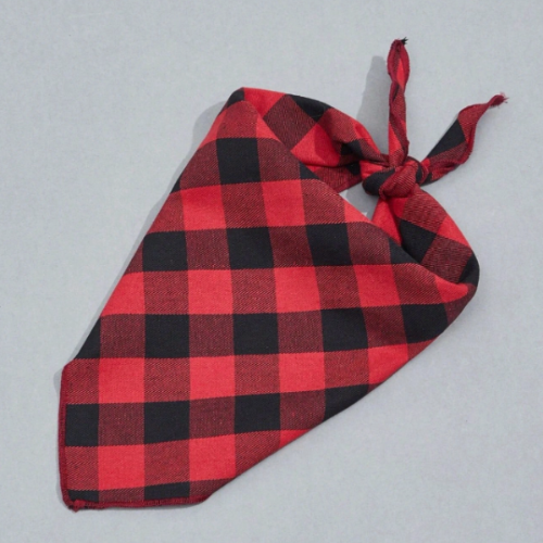 Red and Black Checkered Pet Bandana - Digollo at Why Go Less, Lebanon (2)