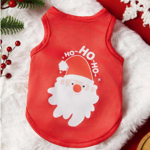 Christmas Dog Vest Santa Ho Ho Ho Outfit - Digollo at Why Go Less, Lebanon