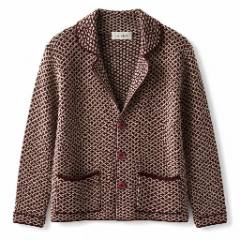 Amélie E Amélie Burgundy Tweed Patterned Blazer | Pre-Loved | Why Go Less