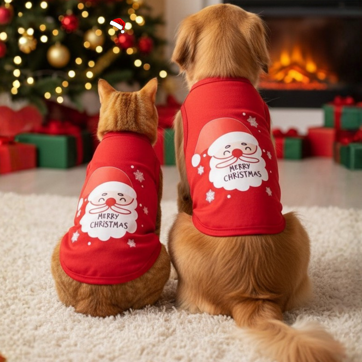 Red Santa Face Pet Shirt - Digollo at Why Go Less, Lebanon