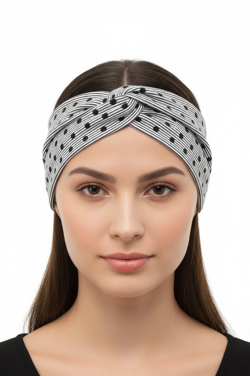 Fabric Headbands Set of 3 Gingham and Polka Dot | Pre-Loved | Why Go Less
