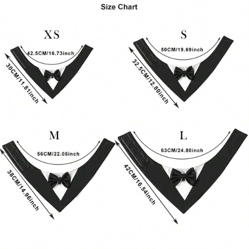 Elegant Tuxedo Bandana for Dogs Formal Bow Tie Collar - Digollo at Why Go Less, Lebanon (6)