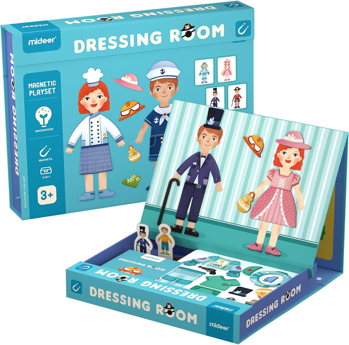 Mideer Magnets Playset, Dressing Room, 2 in 1 - brand photo, Little Artists