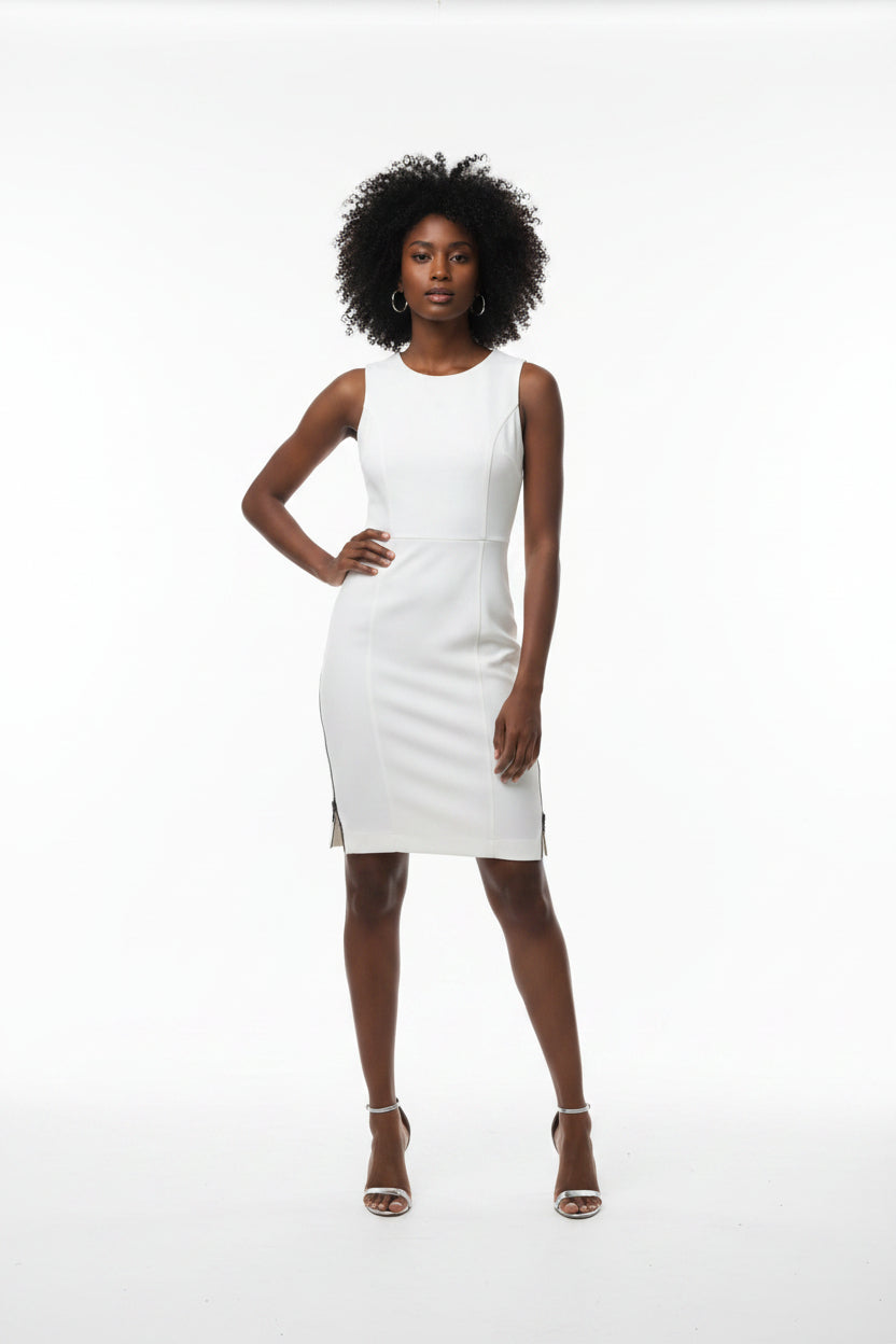 White Athletic Mesh Panel Mini Dress | Pre-Loved | Why Go Less-1