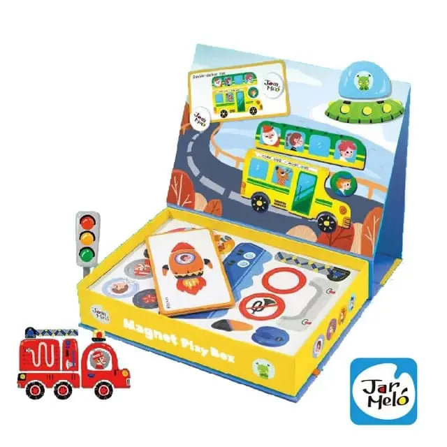 Jarmelo Magnet Play Box, Things That Go, 67 Pcs - brand photo, Little Artists