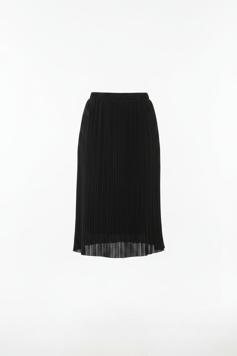 CLIN Black Pleated Midi Skirt Size M | Pre-Loved | Why Go Less