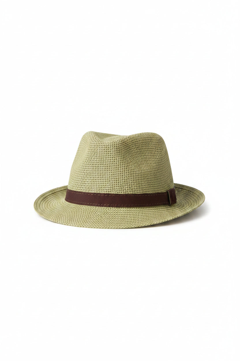 Summer Straw Hats Set of 2 Light Green and Blue-Grey | Pre-Loved | Why Go Less-2